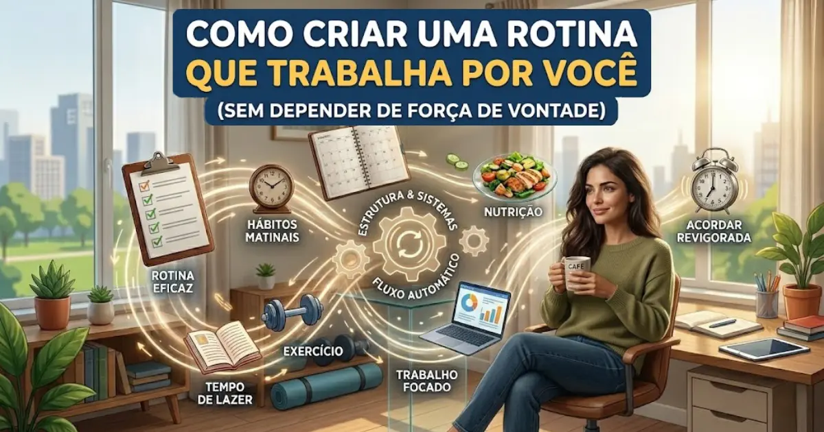 Como criar uma rotina que trabalha por você (sem depender de força de vontade)