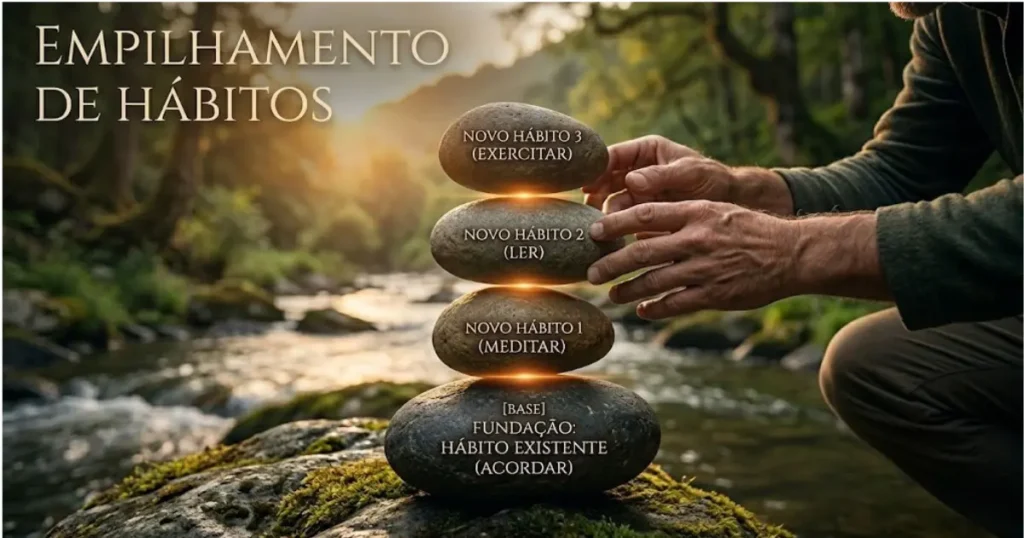 Como criar uma rotina que trabalha por você (sem depender de força de vontade) 3 empilhamento de hábitos