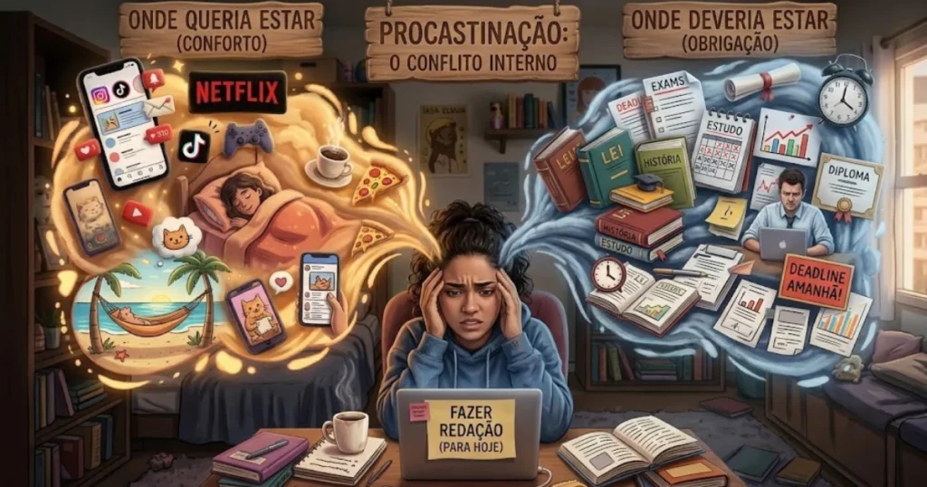 neurociência da procrastinação